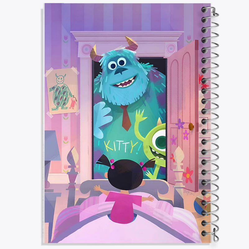 دفتر ژورنال نویسی 50 برگ خندالو مدل نقطه ای طرح کارخانه هیولاها کد N3790