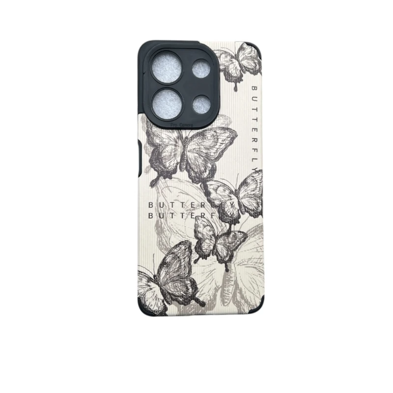 کاور طرح پروانه کد s.kh 1364 مناسب برای گوشی موبایل شیائومی Redmi Note 13 4G