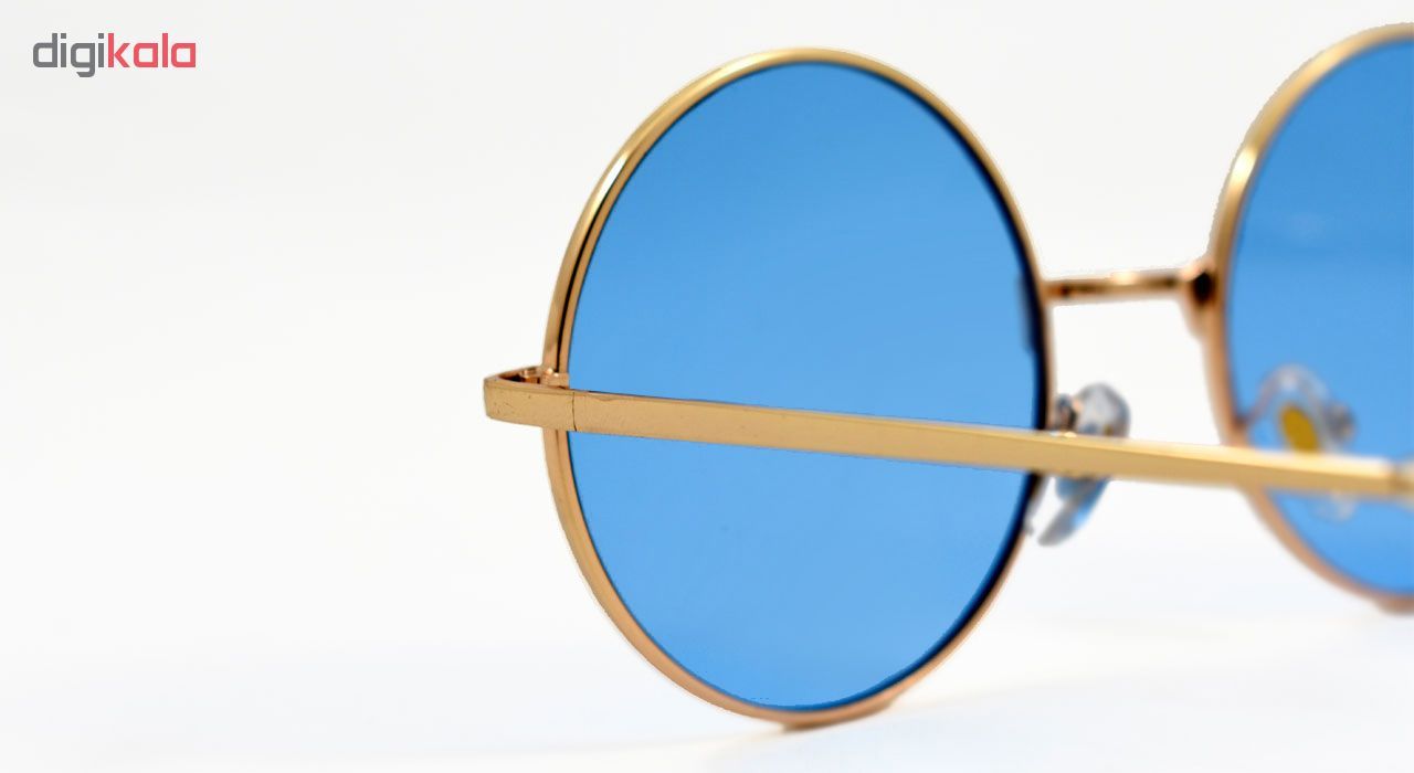 عینک آفتابی مدل Round Metal Blue -  - 6