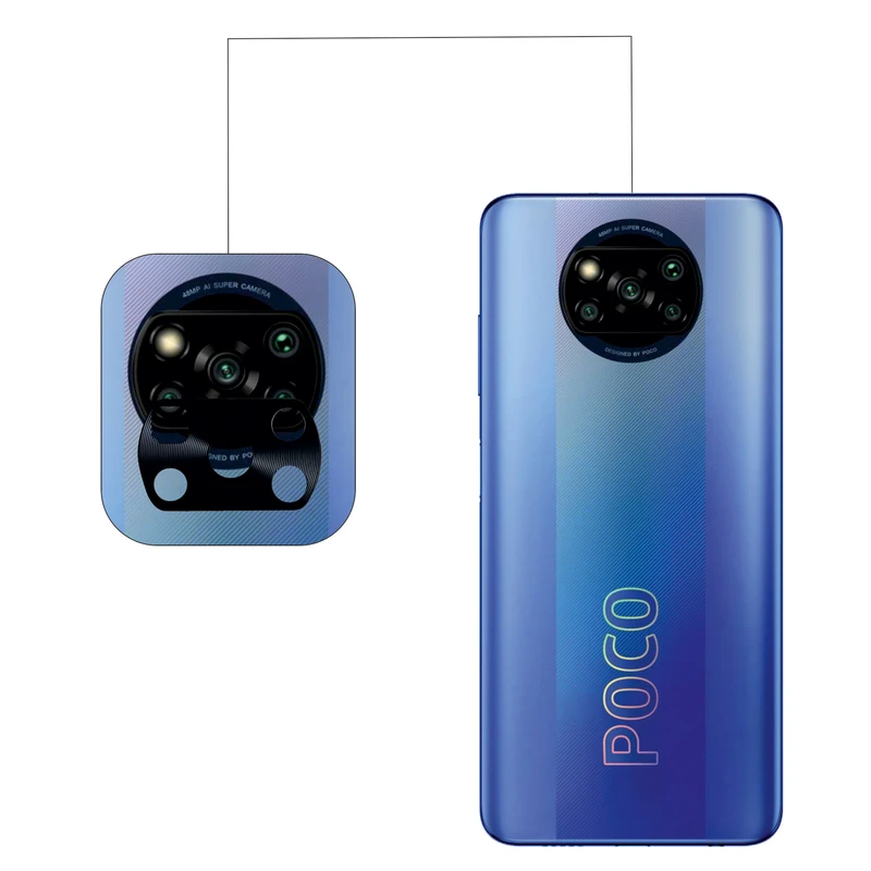 محافظ لنز دوربین مدل SN-X مناسب برای گوشی موبایل شیائومی POCO X 3 NFC