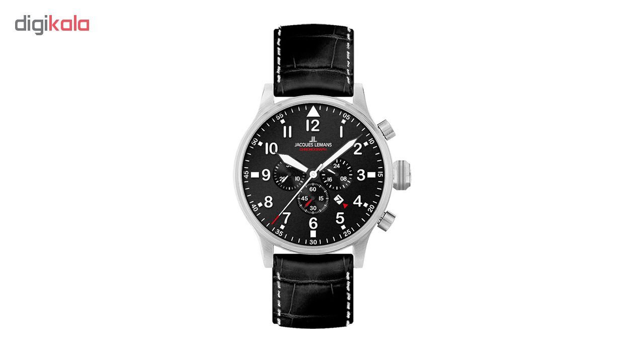 ساعت مچی عقربه ای مردانه ژاک لمن مدل 1-1914A -  - 2