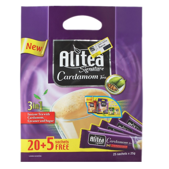 شیر چای علی تی مدل cardamom 3in1 بسته  25 عددی