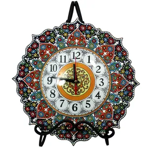 ساعت رومیزی دست نگار طرح میناکاری