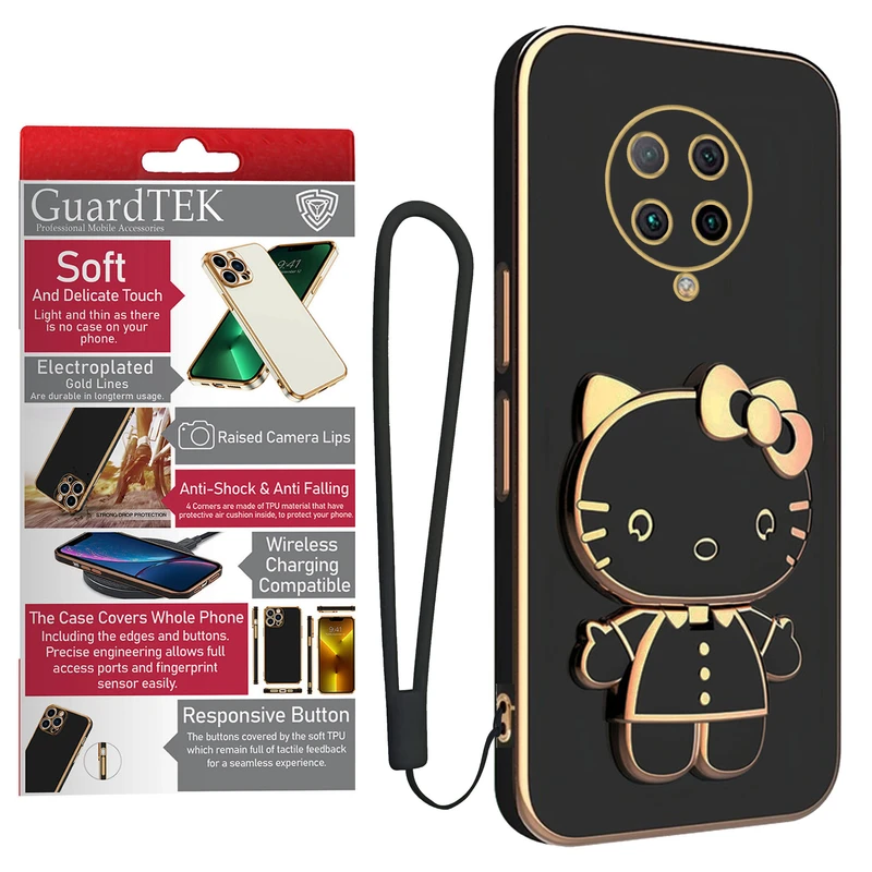 کاور گاردتک آساک مدل Kitty Strap مناسب برای گوشی موبایل شیائومی Poco F2 Pro به همراه بندآویز