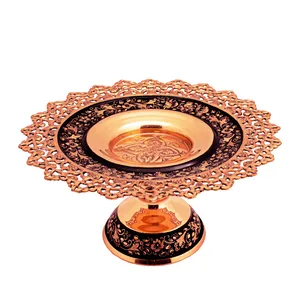 شیرینی خوری مسی مدل الماس تراش کد 01