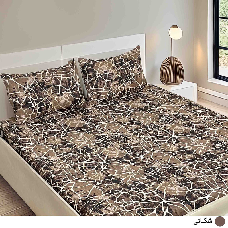 سرویس ملحفه دو نفره 3 تکه مانیکاهوم مدل شنتیا پلاس