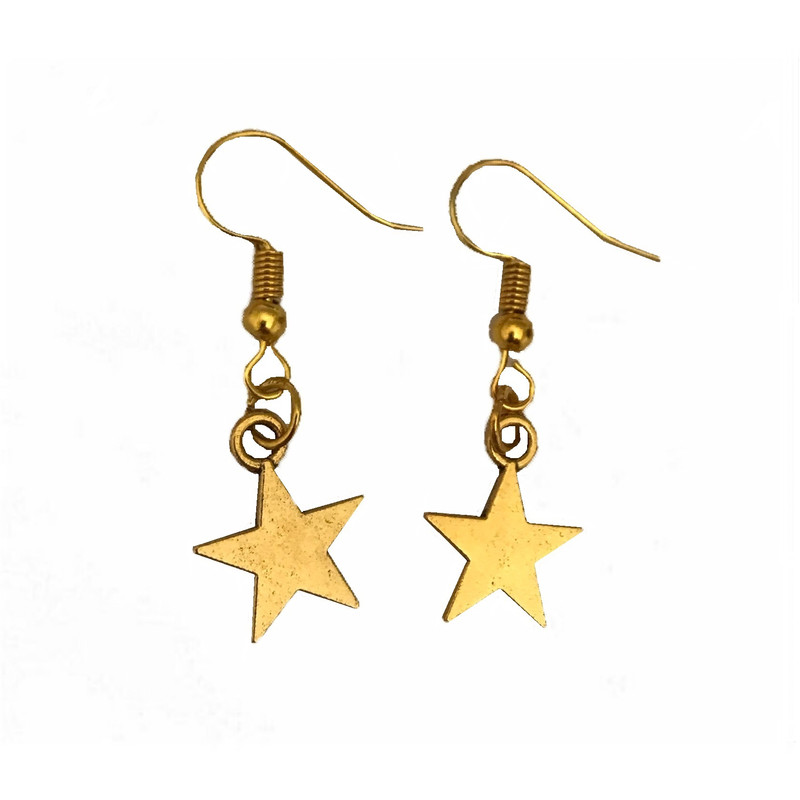 گوشواره دخترانه مدل ستاره زرین 018