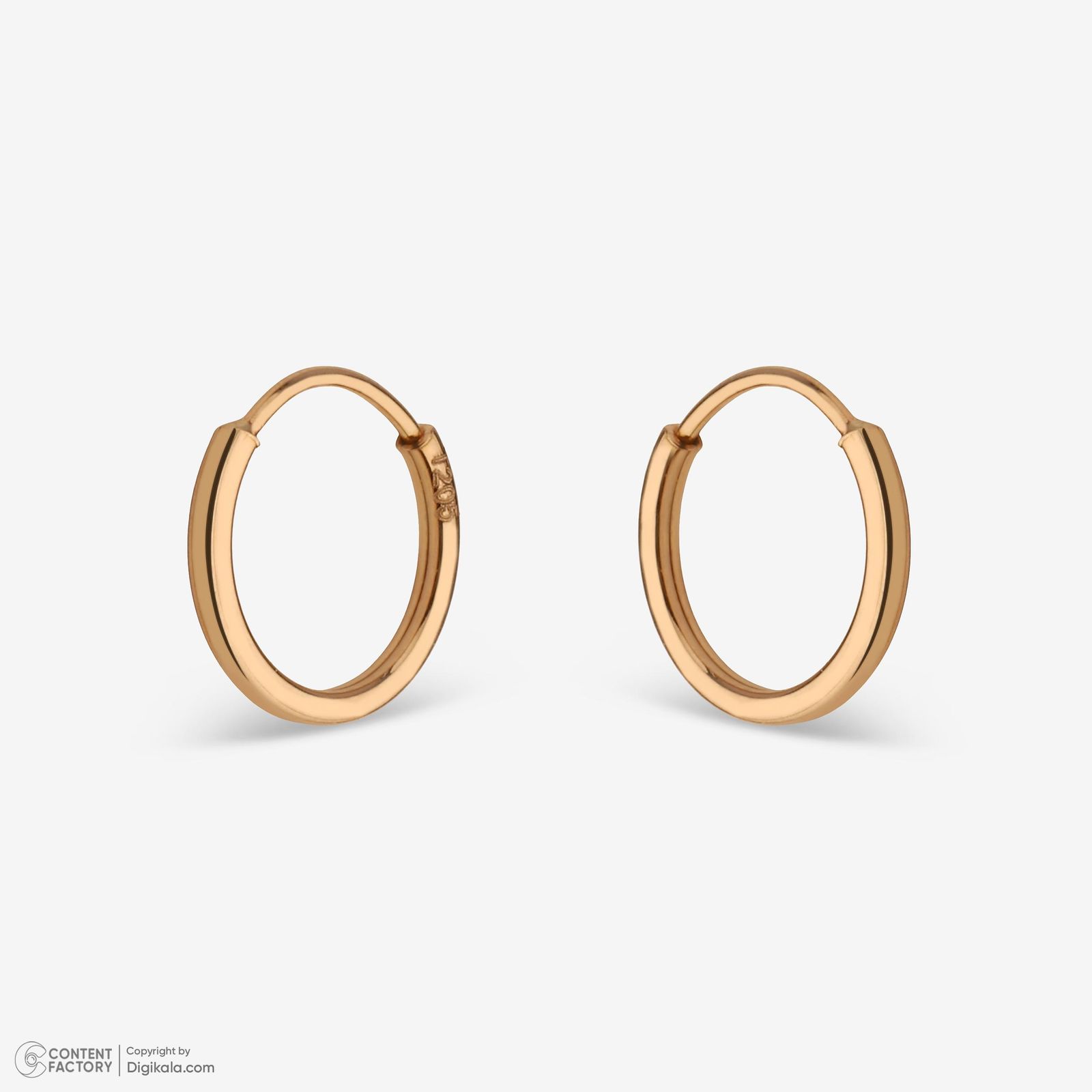 گوشواره حلقهای طلا 18 عیار زنانه وی گالری مدل am111 -  - 6