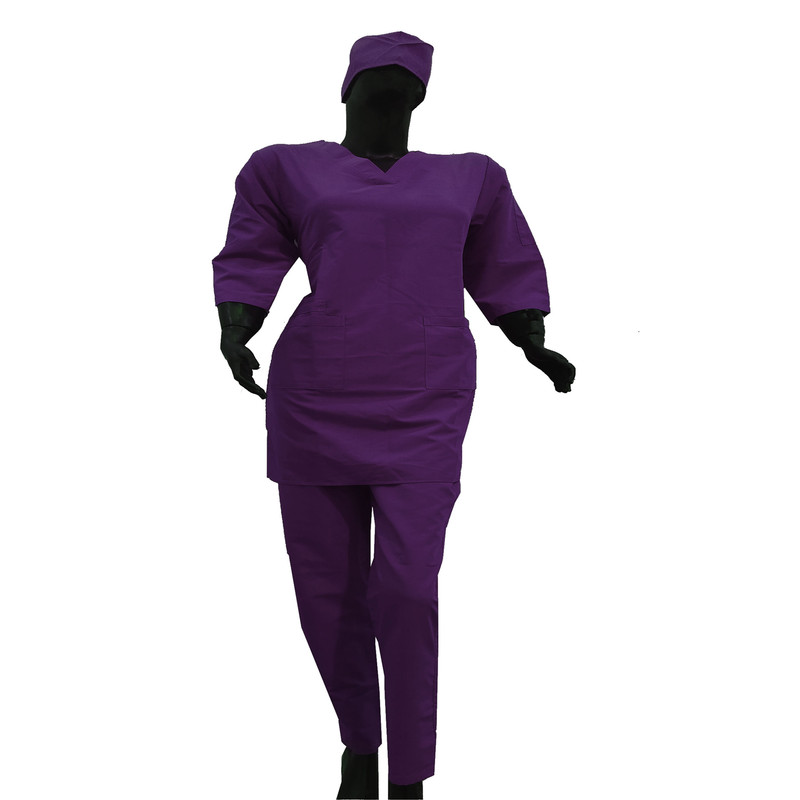 ست روپوش و شلوار اتاق عمل زنانه مدل SH304 به همراه کلاه