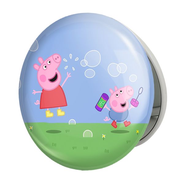 آینه جیبی خندالو طرح پپا و جورج انیمه پپاپیک Peppa pig مدل تاشو کد 22064 
