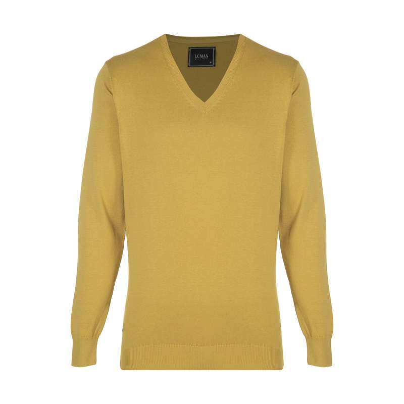 پلیور مردانه ال سی من مدل 09315823-Mustard