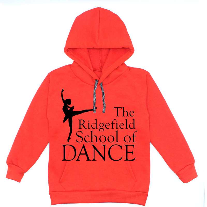 هودی دخترانه مدل باله A107 رنگ قرمز