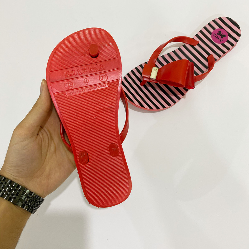 دمپایی لاانگشتی زنانه شهپر مدل P1-parvane-RD