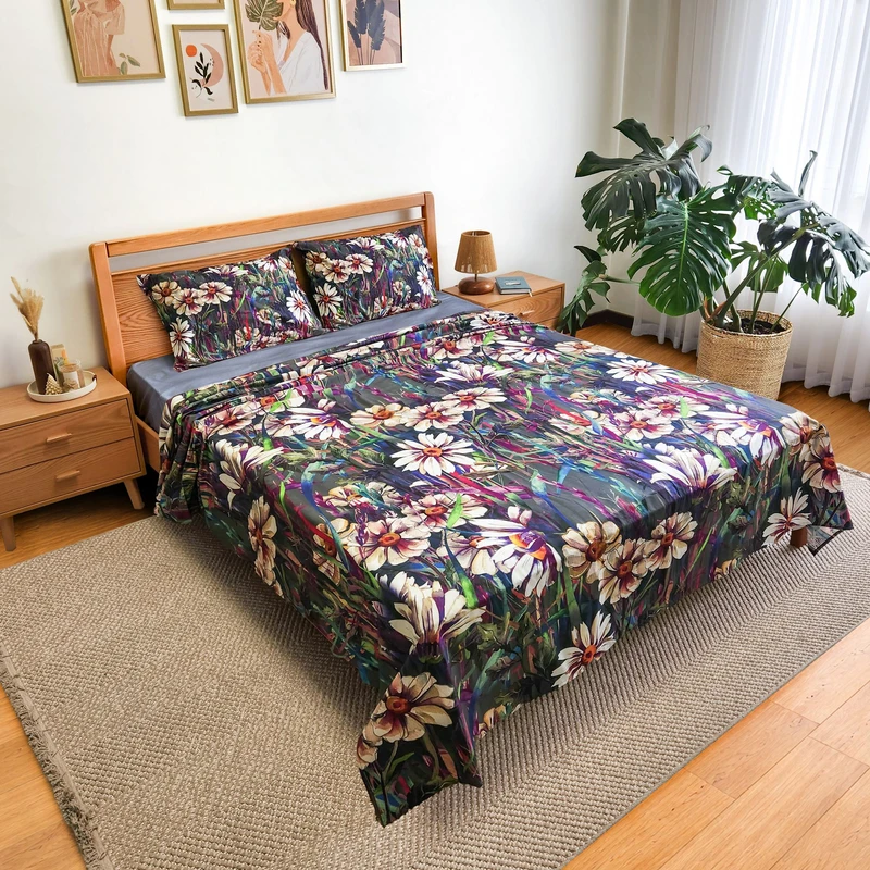 سرویس ملحفه دو نفره 4 تکه پامیل مدل RI930SQ