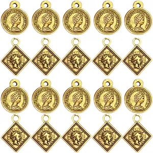 آویز دستبند مدل سکه مجموعه 20 عددی