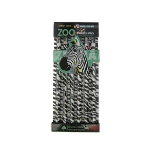 مداد مشکی مدل گورخر بسته 6 عددی