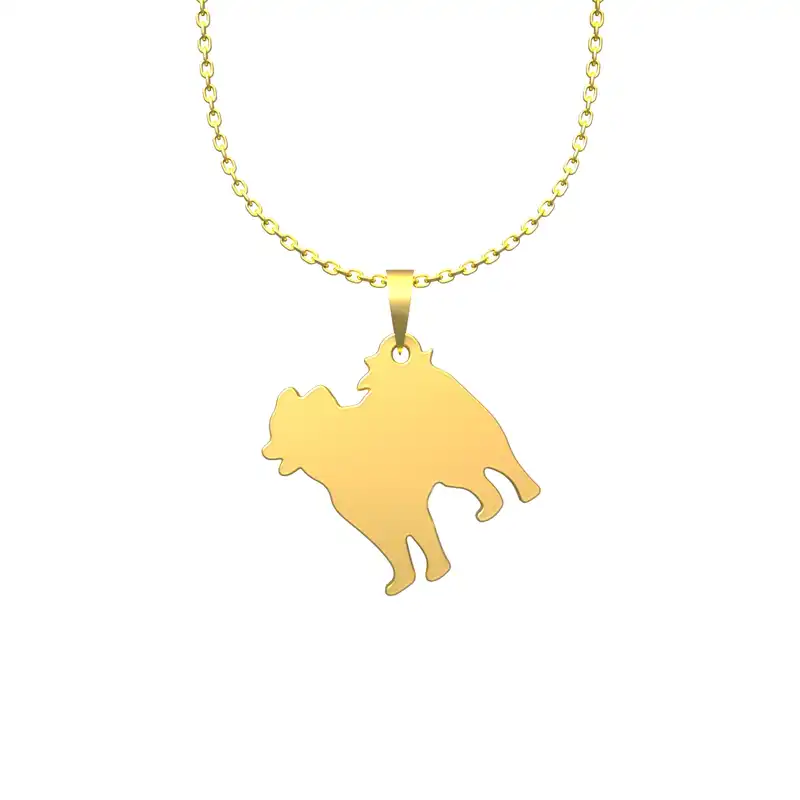 گردنبند طلا 18 عیار زنانه مدوپد مدل سگ کد J3-1-1266