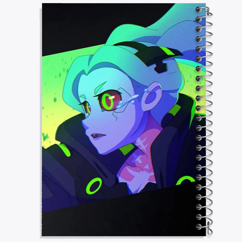 دفتر نقاشی 50 برگ خندالو مدل ربکا انیمه سایبرپانک کد 23994