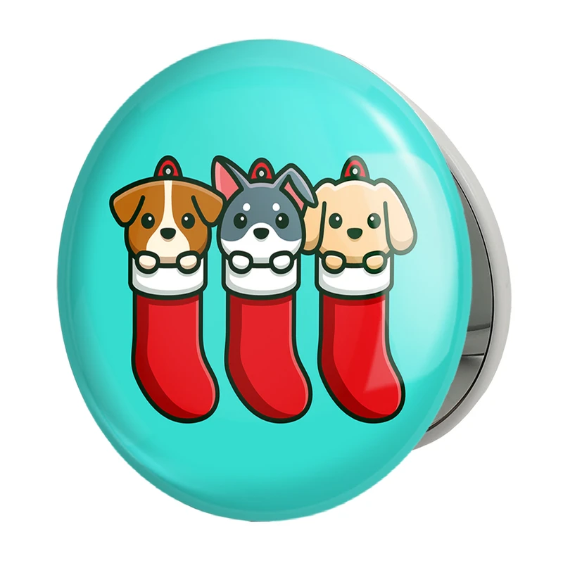 آینه جیبی خندالو طرح حیوانات بامزه سگ مدل تاشو کد 28380 