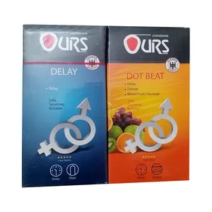 کاندوم اورز مدل DELAY بسته 12 عددی به همراه کاندوم اورز مدل DOTBEAT  بسته 12 عددی