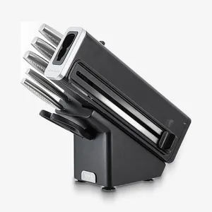 سرویس چاقو 7 پارچه با تیغه استیل و با دسته استیل نینجا مدل K62006