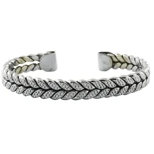 دستبند گالری عزیزی طرح گندم مدل gz99961