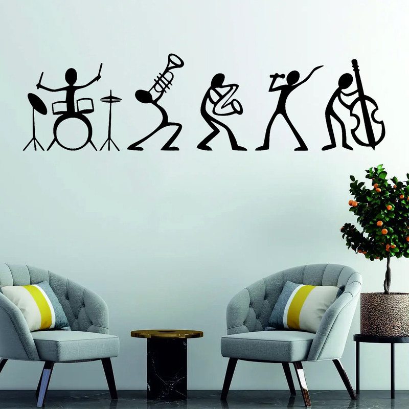 استیکر مدل چوبی موسیقی کد T722 مجموعه 7 عددی