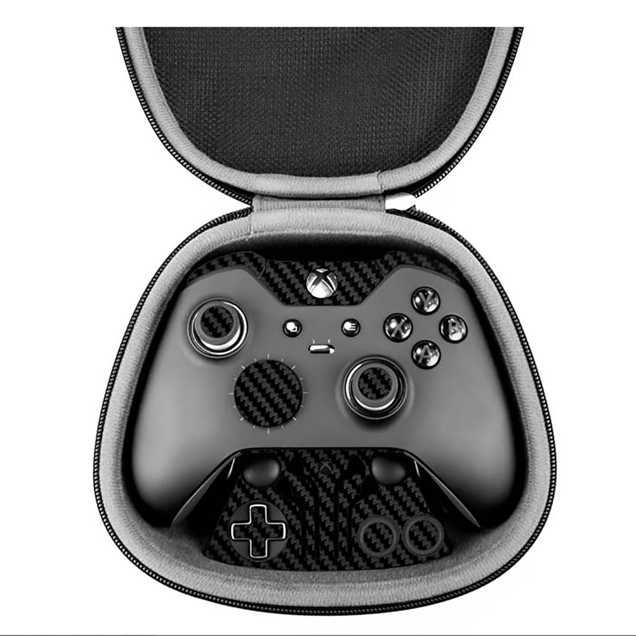 برچسب ماهوت مدل Black Carbon-fiber Texture مناسب برای دسته کنترل بازی مایکروسافت Elite Xbox One controller