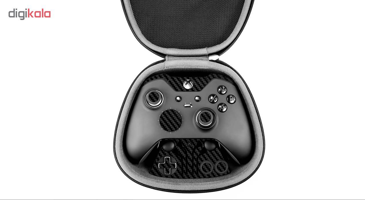 برچسب ماهوت مدلBlack Carbon-fiber Textureمناسب برای دسته کنترل بازی مایکروسافت Elite Xbox One controller
