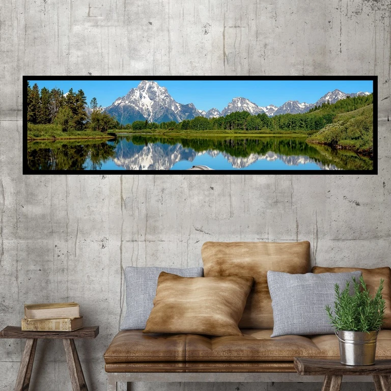 تابلو بکلیت طرح منظره بهاری و دریاچه مدل کشیده B-7638