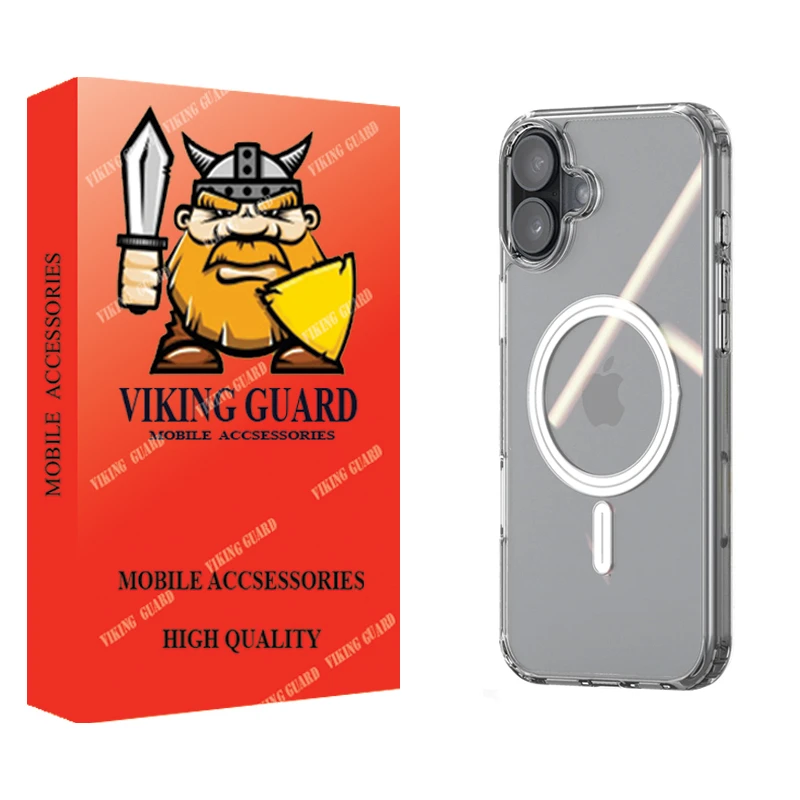 کاور وایکینگ قاب مدل مگ سیف طرح ساده مناسب برای گوشی موبایل اپل iPhone 16