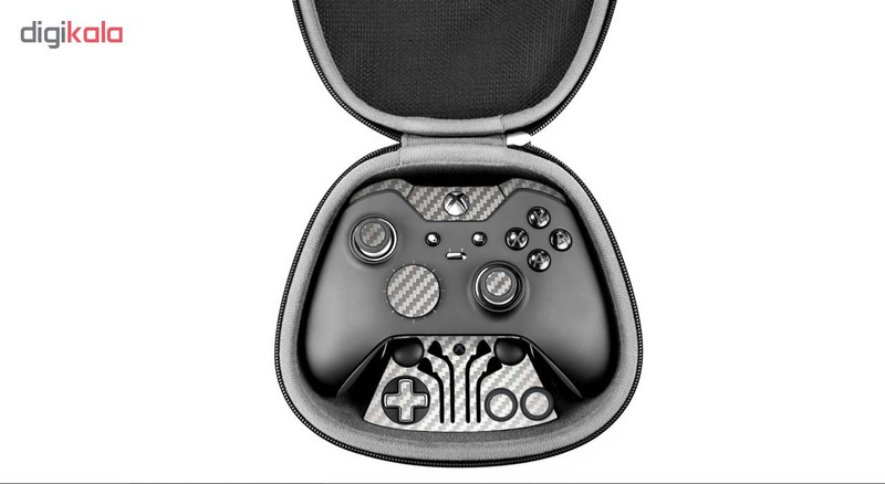 برچسب ماهوت طرح Silver Carbon-fiber Texture مناسب برای دسته کنترل بازی مایکروسافت Elite Xbox One controller
