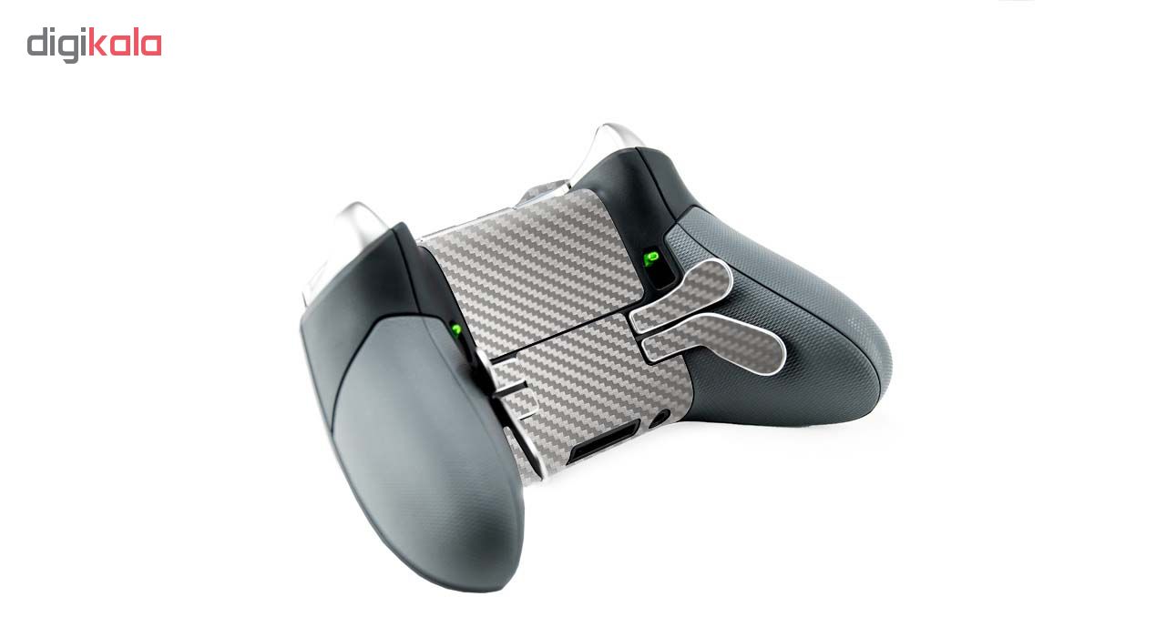 برچسب ماهوت طرح Silver Carbon-fiber Texture مناسب برای دسته کنترل بازی مایکروسافت Elite Xbox One controller