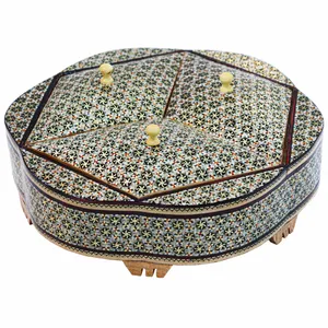شکلات خوری خاتم کاری مدل 3 درب نیزه ای کد 3dspear