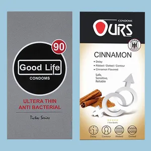 کاندوم گودلایف مدل Ultra Thin Anti Bacterial بسته 12 عددی به همراه کاندوم اورز مدل Cinnamon بسته 12 عددی