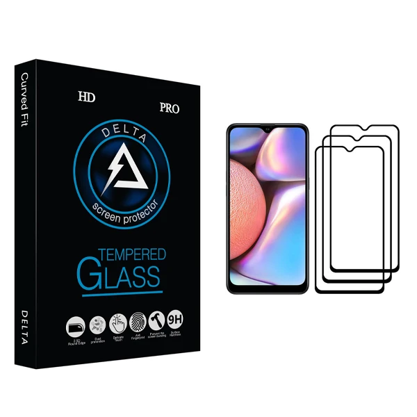 محافظ صفحه نمایش دلتا مدل HD مناسب برای گوشی موبایل سامسونگ Galaxy A10s بسته سه عددی