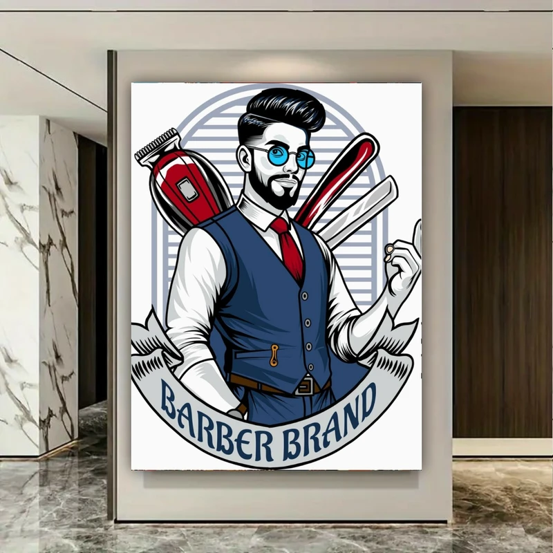  پوستر طرح آرایشگاه مردانه مدل داماد کد BK23910