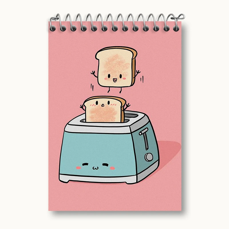 دفتر یادداشت 50 برگ خندالو طرح نان تست کد N1784