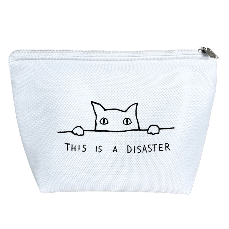 کیف لوازم آرایش دخترانه خندالو مدل گربه بامزه کد 3439