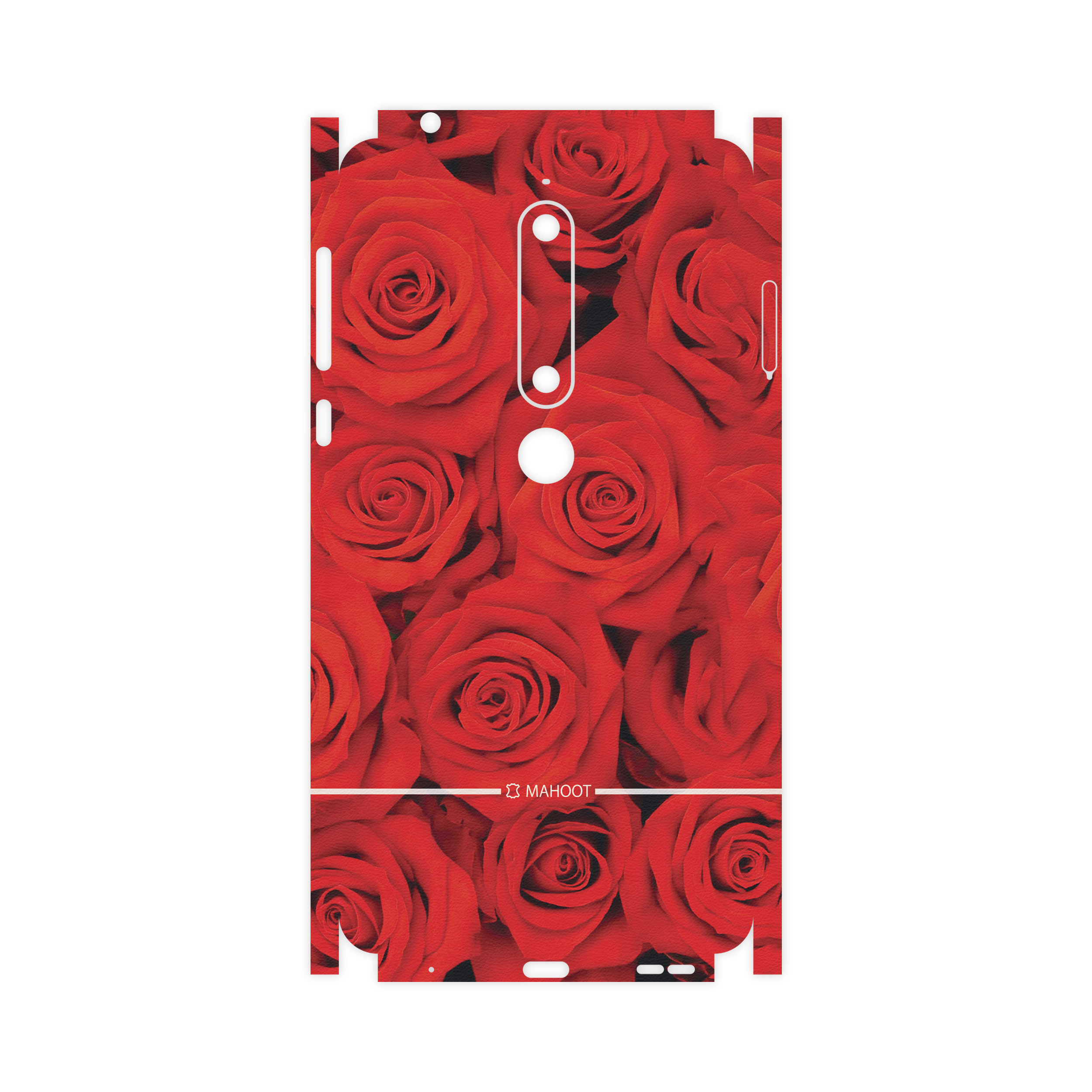 برچسب پوششی ماهوت مدل Red-Flower-FullSkin  مناسب برای گوشی موبایل نوکیا 6.1