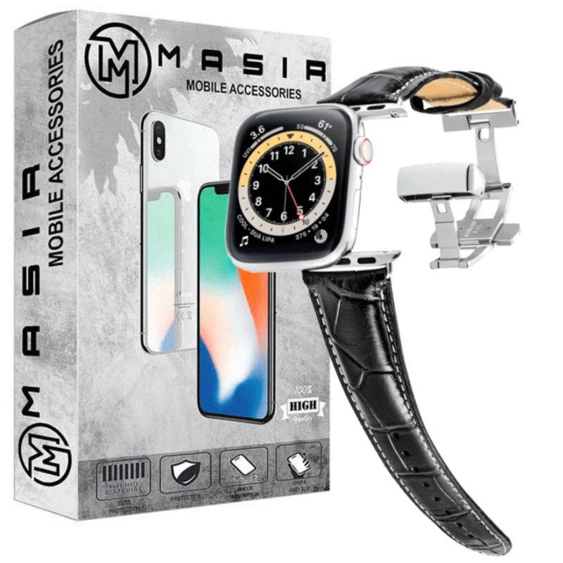  بند مسیر مدل Crocodile Lines Leather مناسب برای اپل واچ Ultra 49mm / Ultra 2 49mm