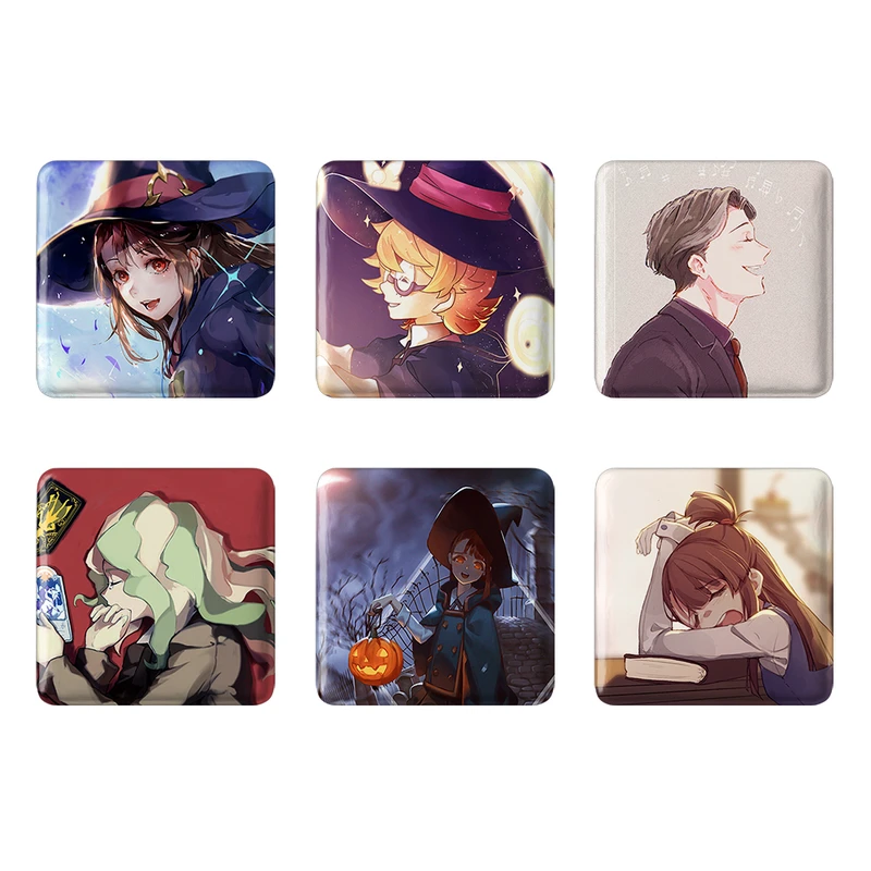 مگنت خندالو طرح انیمه جادوگران کوچک Little Witch Academia کد 1407B مجموعه 6 عددی