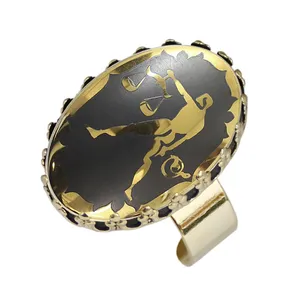 انگشتر زنانه مدل حدید مهر ماه کد 77991