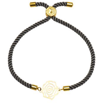دستبند طلا 18 عیار زنانه کرابو طرح گل رز مدل Kr2136