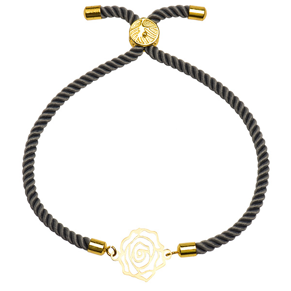 دستبند طلا 18 عیار دخترانه کرابو طرح گل رز مدل Krd1467