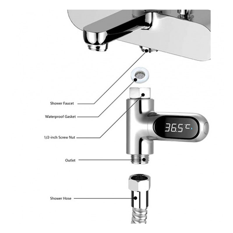دماسنج دیجیتال شیر آب ژینوان مدل BD-LS-05