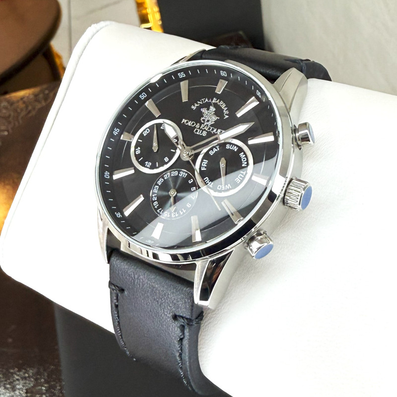 ساعت مچی عقربه‌ای مردانه کوارتز کورنوگراف سانتا باربارا پولو راکت کلاب مدل SB.1.10419-1