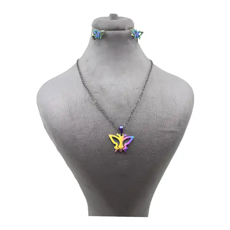 نیم ست زنانه طرح پروانه