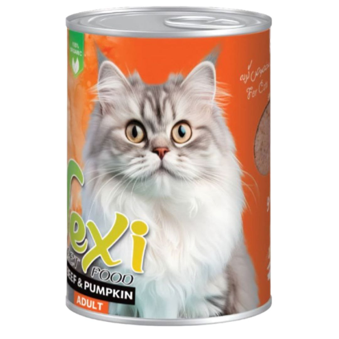 کنسرو غذای گربه وکسی مدل گوشت و کدو وزن 400 گرم