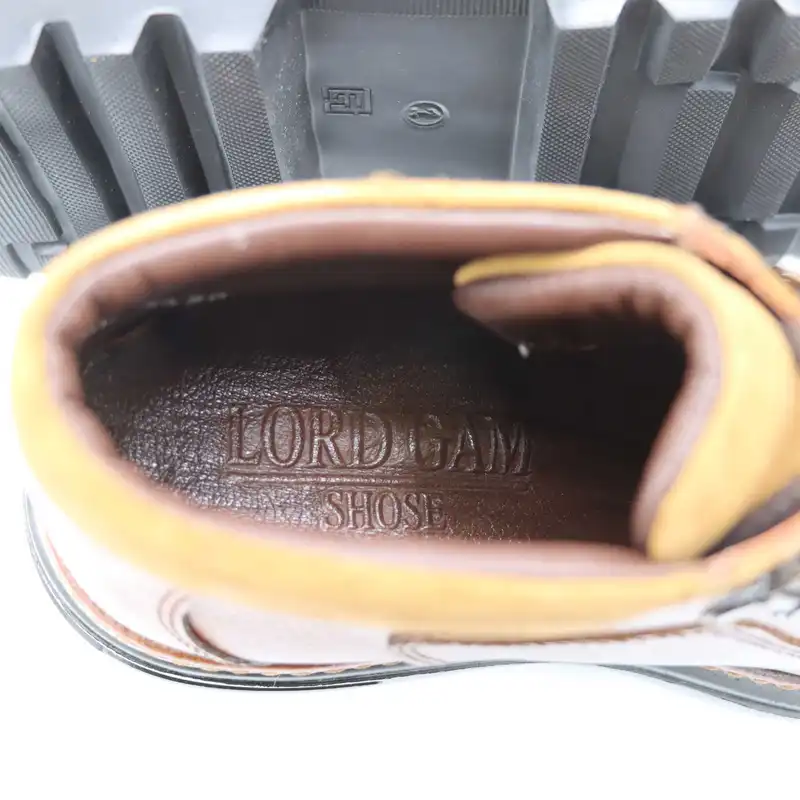 نیم بوت مردانه لردگام مدل بوفالو بندی رنگ عسلی